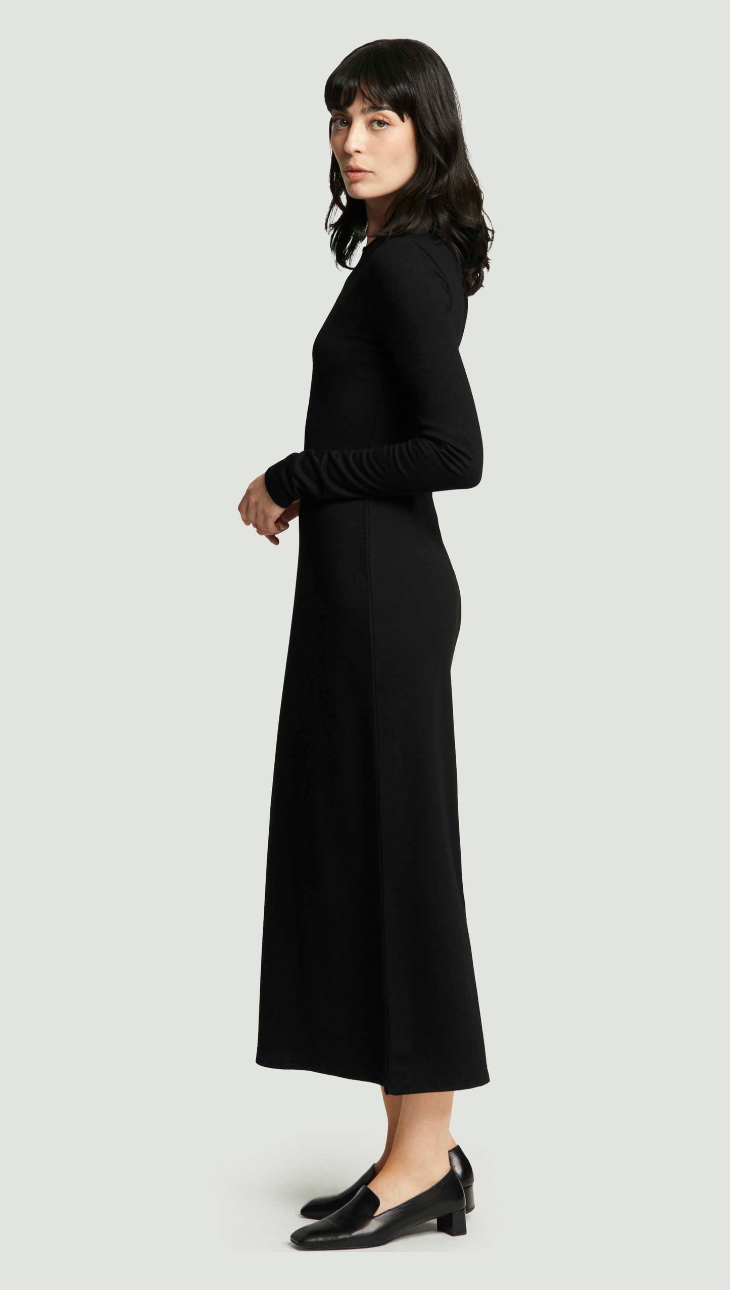 Work Dress in Ponte Jersey | Black